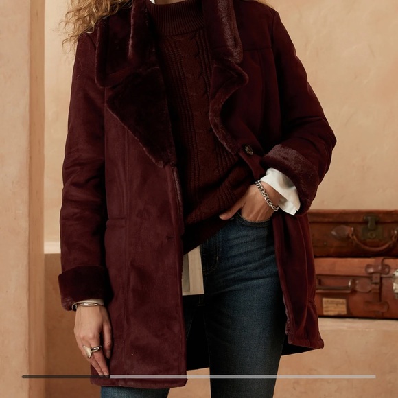 Banana Republic Womens Vegan Shearling 